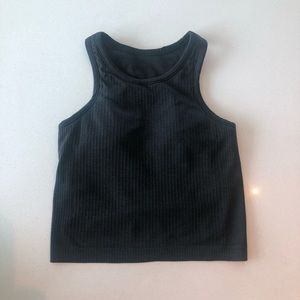 LuluLemon Ebb to Street Ribbed Cropped Racerback Tank Sz 4